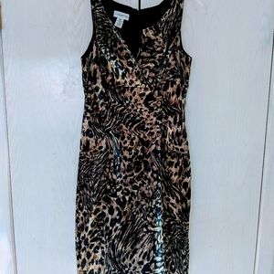 Tiger/leopard print cocktail dress